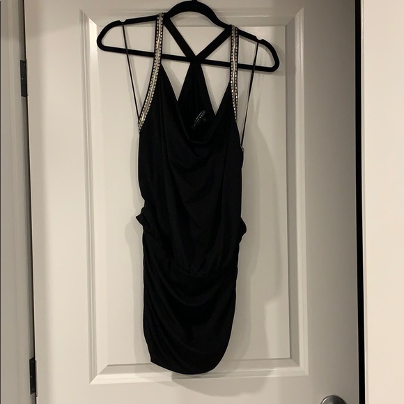 Gorgeous flattering Guess black dress EUC - Picture 7 of 8